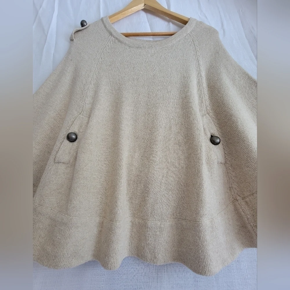 WOOL Blend Boho Festival Poncho - Picture 4 of 16